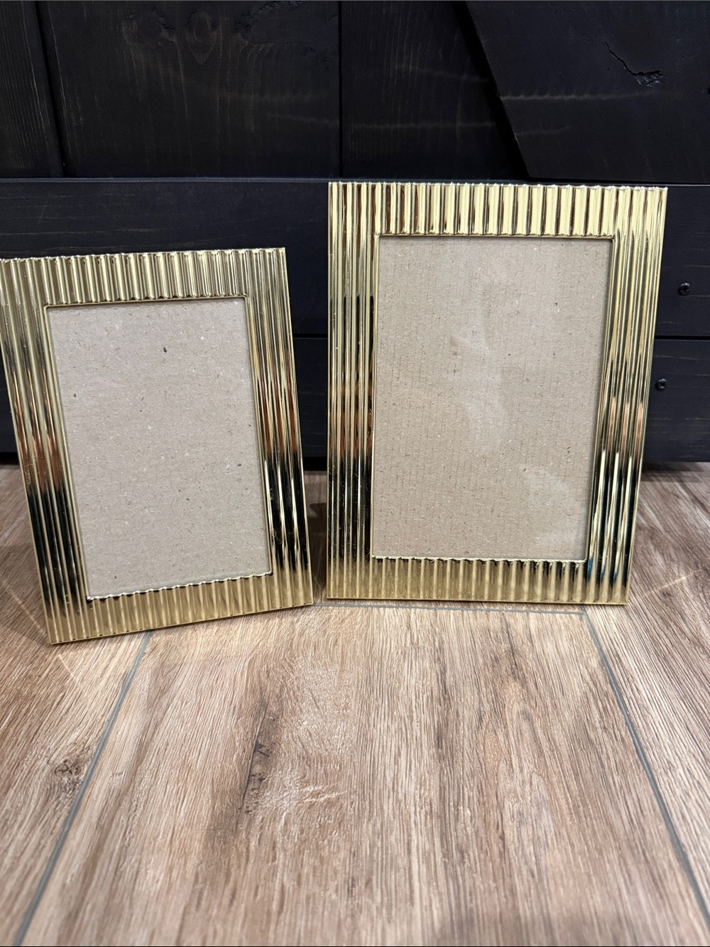Art Deco Brass Frame Set 4x6 and 5x7